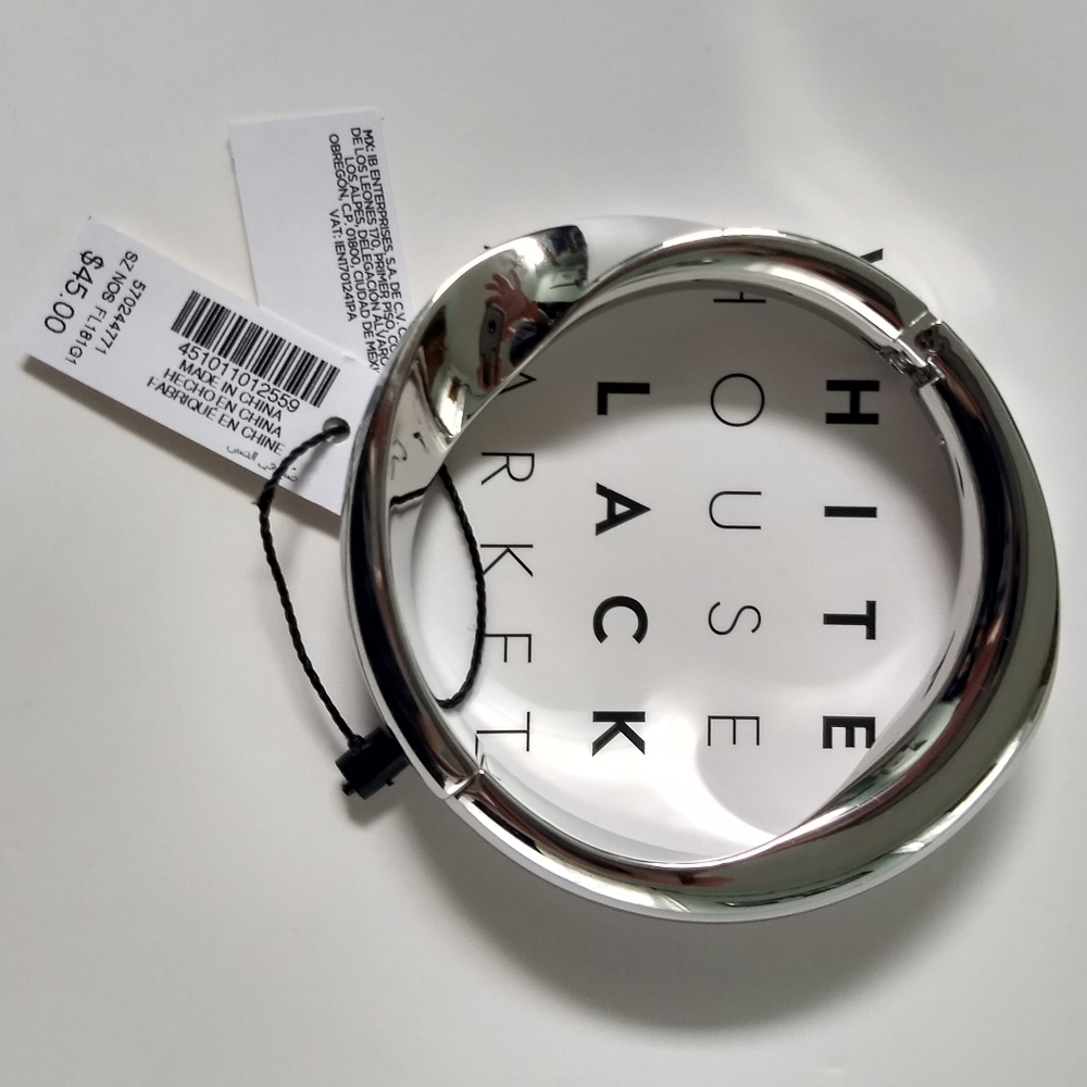 White House Black Market Silver Bangle Bracelet